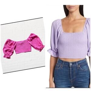 NEW BCBGENERATION smocked cropped top